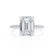 MACY - Emerald Lab Diamond & Diamond 18k White Gold Micro Pavé Ring Engagement Ring Lily Arkwright