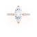 MACY - Marquise Moissanite 18k Rose Petite Solitaire Ring Engagement Ring Lily Arkwright
