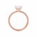 MACY - Princess Moissanite & Diamond 18k Rose Gold Petite Pavé Ring Engagement Ring Lily Arkwright