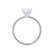 MACY - Princess Moissanite & Diamond 18k White Gold Petite Pavé Shoulder Set Ring Engagement Ring Lily Arkwright