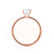 MACY - Round Lab Diamond 18k Rose Gold Petite Pavé Ring Engagement Ring Lily Arkwright