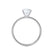 MACY - Cushion Lab Diamond 18k White Gold Petite Shoulder Set Engagement Ring Lily Arkwright