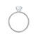 MACY - Round Moissanite & Diamond 950 Platinum Petite Pavé Shoulder Set Ring Engagement Ring Lily Arkwright