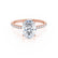 MACY - Oval Lab Diamond 18k Rose Gold Petite Pavé Ring Engagement Ring Lily Arkwright