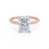 MACY - Radiant Lab Diamond 18k Rose Gold Micro Pavé Engagement Ring Lily Arkwright