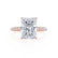 MACY - Radiant Lab Diamond 18k Rose Gold Micro Pavé Engagement Ring Lily Arkwright