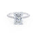 MACY - Radiant Lab Diamond Platinum Micro Pavé Engagement Ring Lily Arkwright