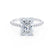 MACY - Radiant Lab Diamond 18k White Gold Micro Pavé Engagement Ring Lily Arkwright