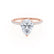 MACY - Pear Moissanite 18k Rose Gold Petite Shoulder Set Engagement Ring Lily Arkwright