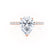 MACY - Pear Moissanite 18k Rose Gold Petite Shoulder Set Engagement Ring Lily Arkwright