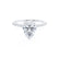 MACY - Pear Moissanite 18k White Gold Petite Shoulder Set Engagement Ring Lily Arkwright
