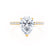 MACY - Pear Moissanite 18k Yellow Gold Petite Shoulder Set Engagement Ring Lily Arkwright