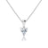 MAIA - Heart Cut 3 Claw Drop Pendant 18k White Gold Pendant Lily Arkwright