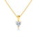 MAIA - Heart Cut 3 Claw Drop Pendant 18k Yellow Gold Pendant Lily Arkwright