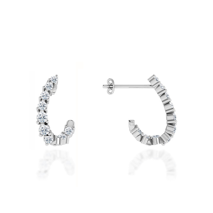 MIA - Loop Lab Diamond Earrings 18k White Gold