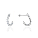MIA - Open Hoop Lab Diamond Earrings 18k White Gold Earrings Lily Arkwright