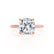 PARIS - Cushion  Forever One Moissanite & Diamond 18k Rose Gold Hidden Halo