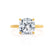 PARIS - Cushion Moissanite & Diamond 18k Yellow Gold Hidden Halo Engagement Ring Lily Arkwright