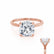 PARIS - Cushion Lab Diamond 18k Rose Gold Hidden Halo Engagement Ring Lily Arkwright