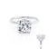 PARIS - Cushion Lab Diamond 18k White Gold Hidden Halo Engagement Ring Lily Arkwright