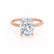 PARIS - Elongated Cushion Lab Diamond 18k Rose Gold Hidden Halo Engagement Ring Lily Arkwright