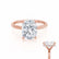 PARIS - Elongated Cushion Lab Diamond 18k Rose Gold Hidden Halo Engagement Ring Lily Arkwright