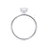 PARIS - Elongated Cushion Cut Moissanite & Diamond 18k White Gold Hidden Halo