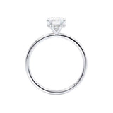 PARIS - Elongated Cushion Lab Diamond 18k White Gold Hidden Halo Engagement Ring Lily Arkwright