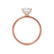 PARIS - Emerald Lab Diamond & Diamond 18k Rose Gold Hidden Halo Solitaire Engagement Ring Lily Arkwright
