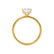 PARIS - Emerald Lab Diamond & Diamond 18k Yellow Gold Hidden Halo Solitaire Engagement Ring Lily Arkwright