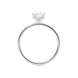 PARIS - Oval Lab Diamond Platinum Hidden Halo Engagement Ring Lily Arkwright