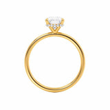 PARIS - Oval Lab Diamond 18k Yellow Gold Hidden Halo Engagement Ring Lily Arkwright