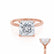 PARIS - Princess Moissanite & Diamond 18k Rose Gold Hidden Halo Engagement Ring Lily Arkwright