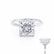 PARIS - Princess Moissanite & Diamond Platinum Hidden Halo Engagement Ring Lily Arkwright