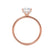 PARIS - Radiant Lab Diamond 18k Rose Gold Hidden Halo Solitaire Engagement Ring Lily Arkwright