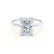 PARIS - Radiant Lab Diamond 18k White Gold Hidden Halo Solitaire Engagement Ring Lily Arkwright