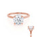 PARIS - Round Moissanite & Diamond 18k Rose Gold Hidden Halo Engagement Ring Lily Arkwright