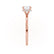 PARIS - Round Moissanite & Diamond 18k Rose Gold Hidden Halo Engagement Ring Lily Arkwright