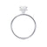 PARIS - Round Natural Diamond 18k White Gold Hidden Halo Engagement Ring Lily Arkwright