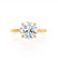 PARIS - Round Moissanite & Diamond 18k Yellow Gold Hidden Halo Engagement Ring Lily Arkwright
