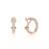 PETRA - Statement Lab Diamond Earrings 18k Rose Gold Earrings Lily Arkwright