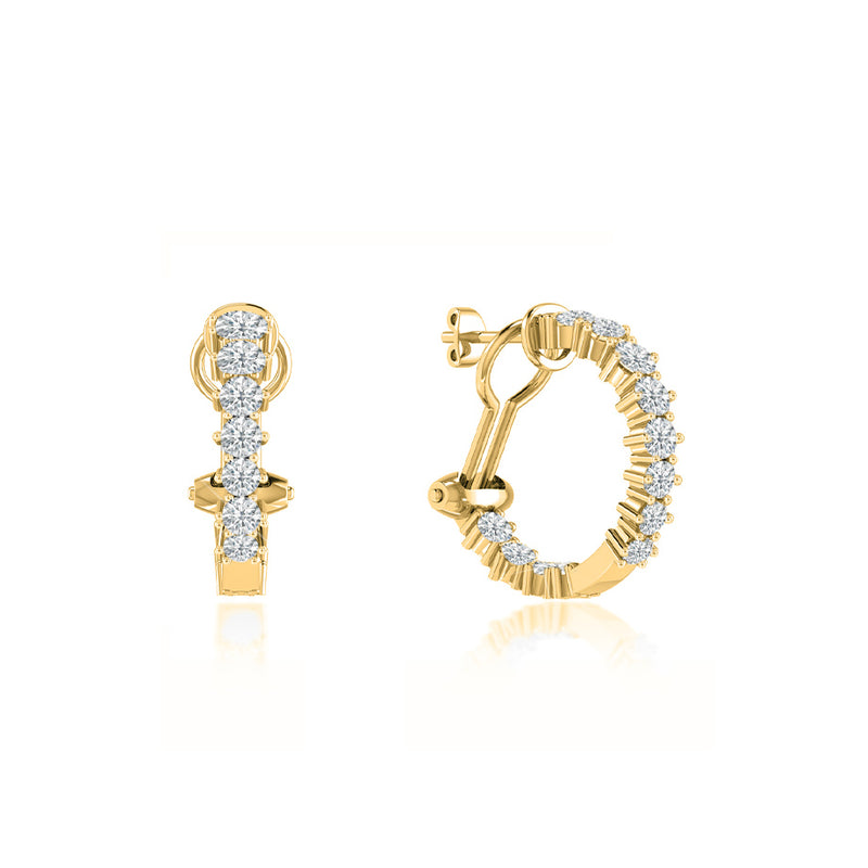 PETRA - Statement Lab Diamond Earrings 18k Yellow Gold Earrings Lily Arkwright