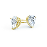 SCARLETT - Ex Display 2.00ct Total Pear Moissanite 18k Yellow Gold Stud Earrings Earrings Lily Arkwright