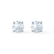SENA - Round Moissanite 18k White Gold Stud Earrings Earrings Lily Arkwright