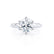 SERENA - Round Natural Diamond 18k White Gold Solitaire Engagement Ring Lily Arkwright