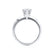 SERENA - Round Natural Diamond 18k White Gold Solitaire Engagement Ring Lily Arkwright