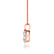 TALULLA - Marquise Cut Moissanite 2 Claw Pendant 18k Rose Gold Pendant Lily Arkwright