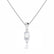 TALULLA - Marquise Cut Moissanite 2 Claw Pendant 18k White Gold Pendant Lily Arkwright