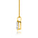 TALULLA - Marquise Cut Moissanite 2 Claw Pendant 18k Yellow Gold Pendant Lily Arkwright