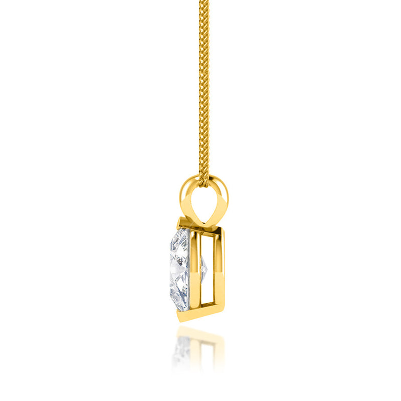 TALULLA - Marquise Lab Diamond 2 Claw Pendant 18k Yellow Gold Pendant Lily Arkwright